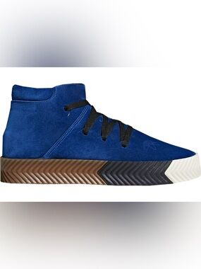 Alexander Wang Blue Suede High-Top Sneakers with Black Laces